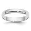 14k White Gold 3mm Half-Round Wedding Band Size 8