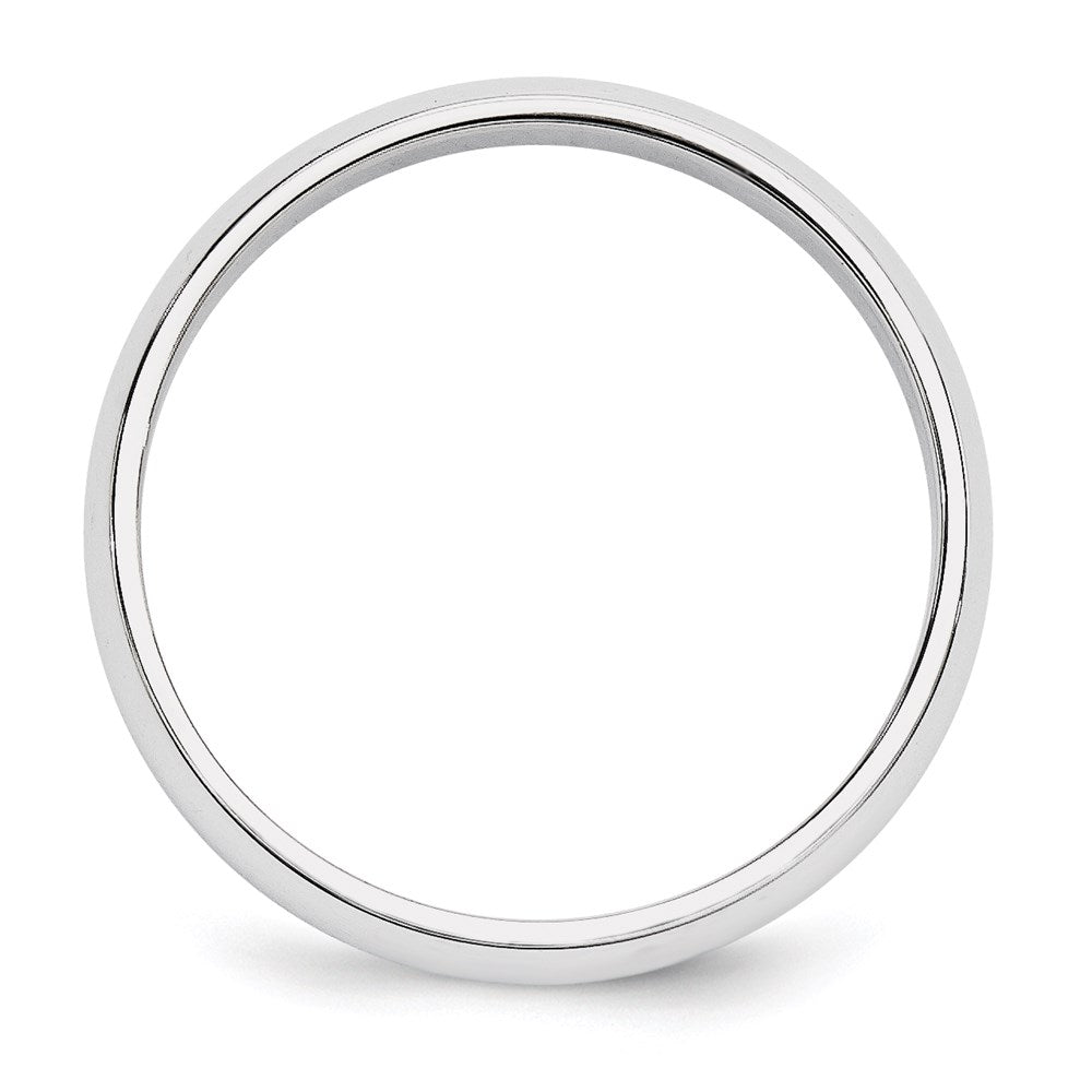 14k White Gold 5mm Half-Round Wedding Band Size 5