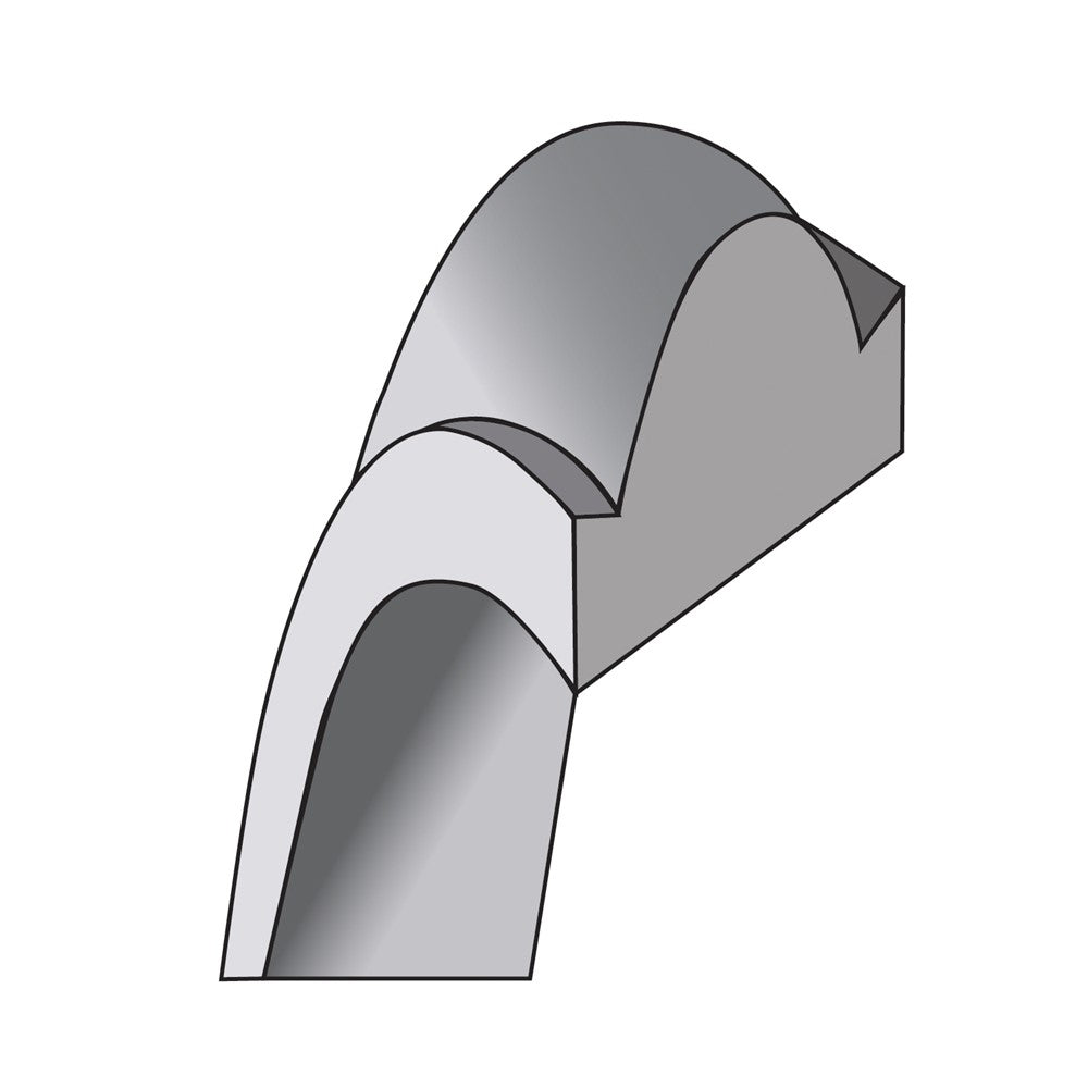 10k White Gold 5mm Half Round with Edge Wedding Band Size 7.5