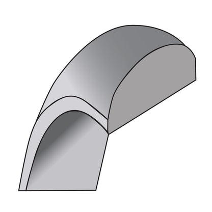 10k White Gold 4mm Lightweight Half Round Wedding Band Size 4