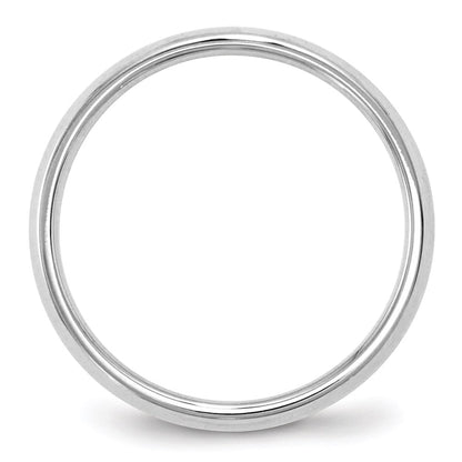10k White Gold 2.5mm Knife Edge Comfort Fit Wedding Band Size 6