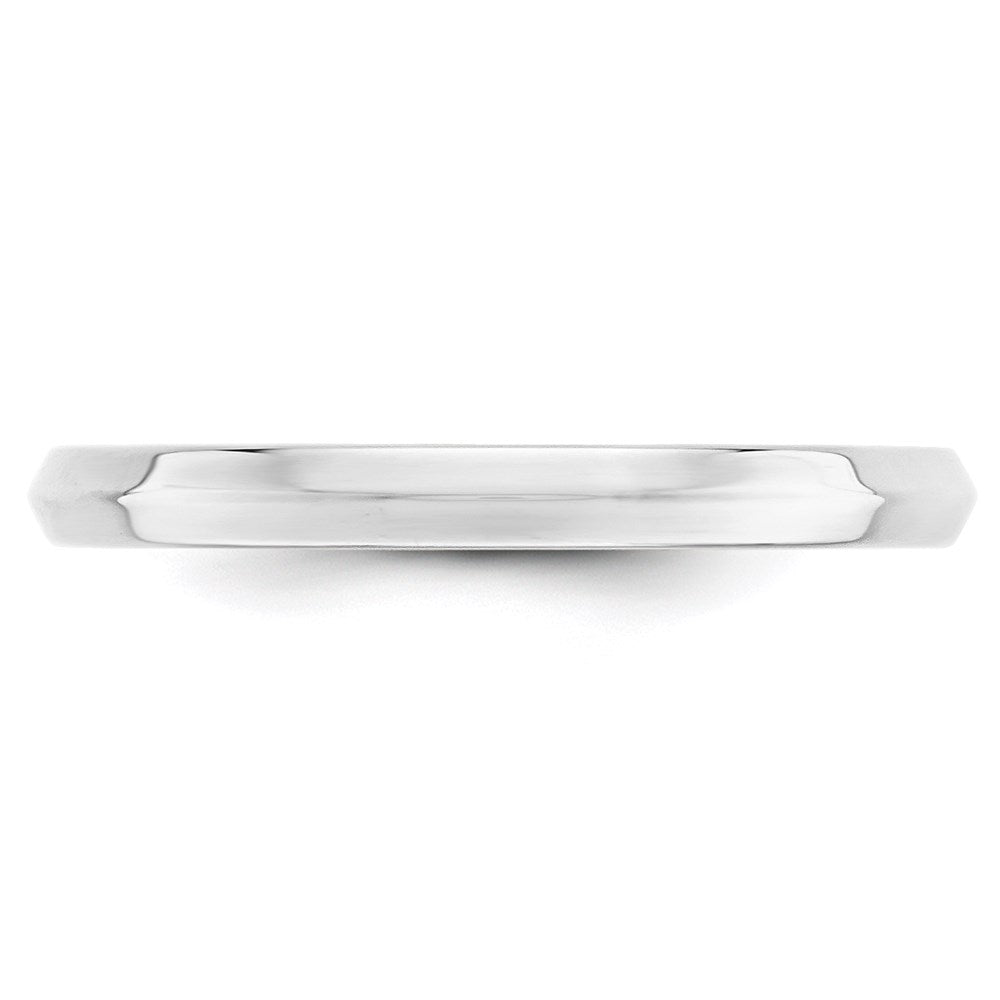 14k White Gold 2.5mm Knife Edge Comfort Fit Wedding Band Size 4
