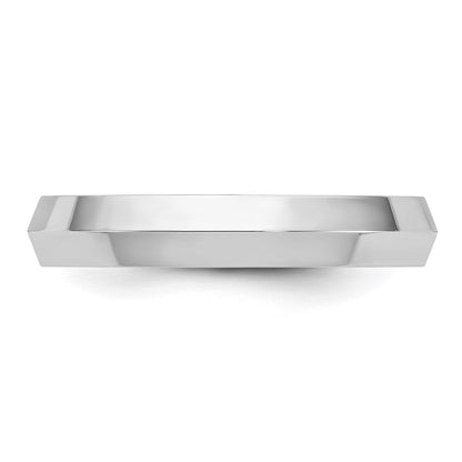 14k White Gold 4mm Knife Edge Comfort Fit Wedding Band Size 12