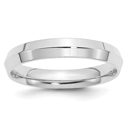 14k White Gold 4mm Knife Edge Comfort Fit Wedding Band Size 11.5