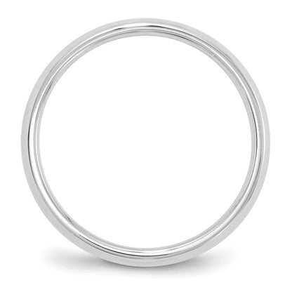 14k White Gold 6mm Knife Edge Comfort Fit Wedding Band Size 6