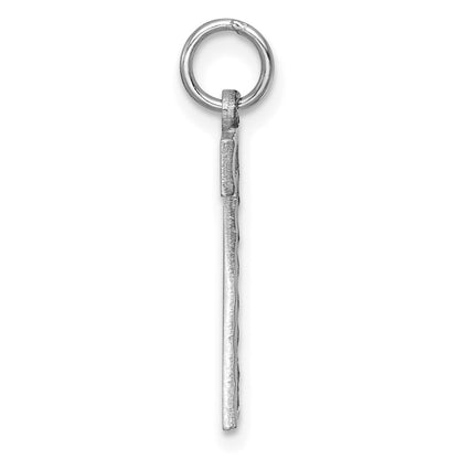 14kw Large Brushed Diamond-cut  Number 7 Charm