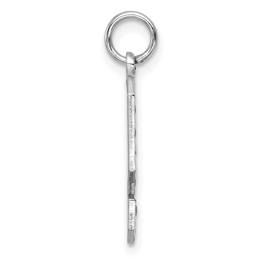 14kw Large Brushed Diamond-cut  Number 9 Charm