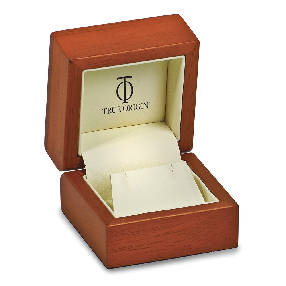 True Origin 14K Yellow Gold Men's 1/2 carat Lab Grown Diamond VS+ F+ Complete Cross Dog Tag Pendant
