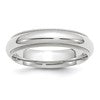 14k White Gold 5mm Milgrain Half Round Comfort Fit Wedding Band Size 7