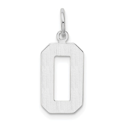 14kw  Medium Polished Number 0 Charm