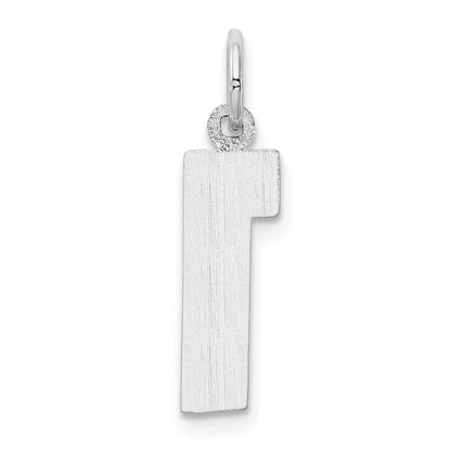 14kw  Medium Polished Number 1 Charm