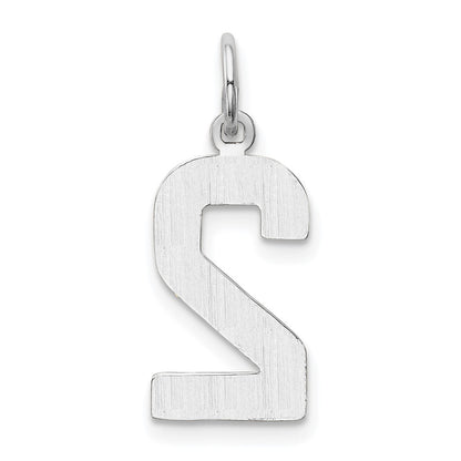 14kw  Medium Polished Number 2 Charm