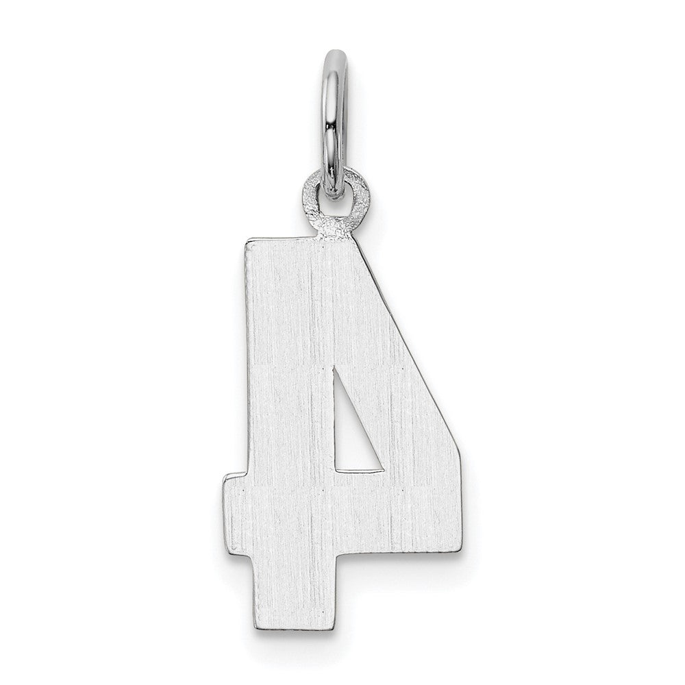 14kw  Medium Polished Number 4 Charm
