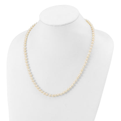 10k 5-6mm White Near-Round Freshwater Cultured Pearl 20 inch Necklace