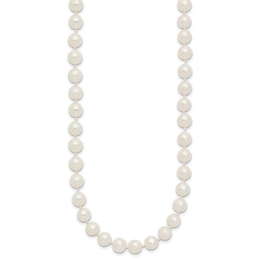 10k 6-7mm White Near-Round Freshwater Cultured Pearl 20 inch Necklace