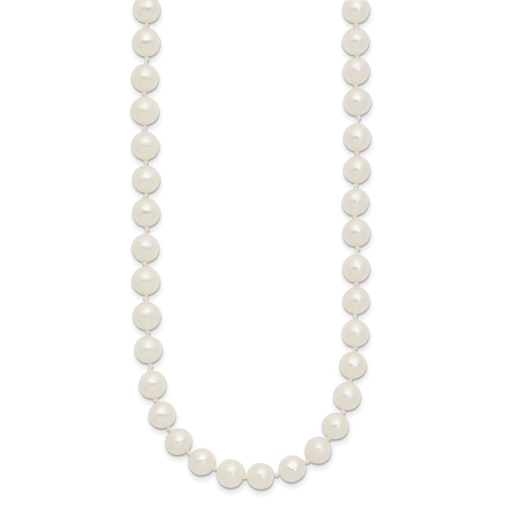 10k 6-7mm White Near-Round Freshwater Cultured Pearl 24 inch Necklace