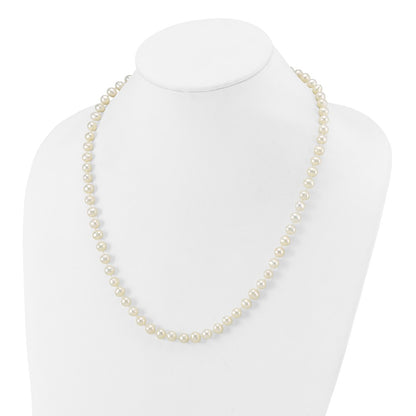 10k 6-7mm White Near-Round Freshwater Cultured Pearl 20 inch Necklace