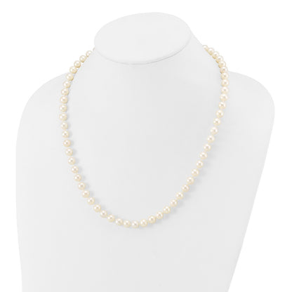 10k 7-8mm White Near-Round Freshwater Cultured Pearl 20 inch Necklace