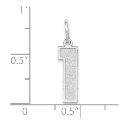 14kw Medium Satin Number 1 Charm