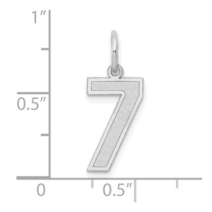 14kw Medium Satin Number 7 Charm