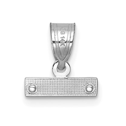 14kw Small Brushed Diamond-cut Number Top Charm