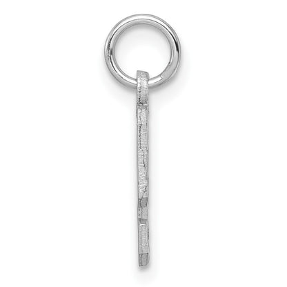 14kw Small Brushed Diamond-cut Number 9 Charm