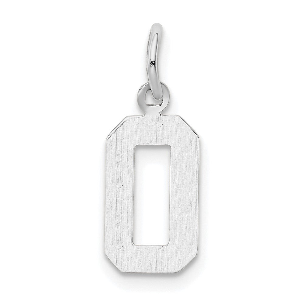 14kw Small Polished Number 0 Charm