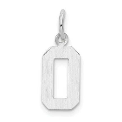 14kw Small Polished Number 0 Charm