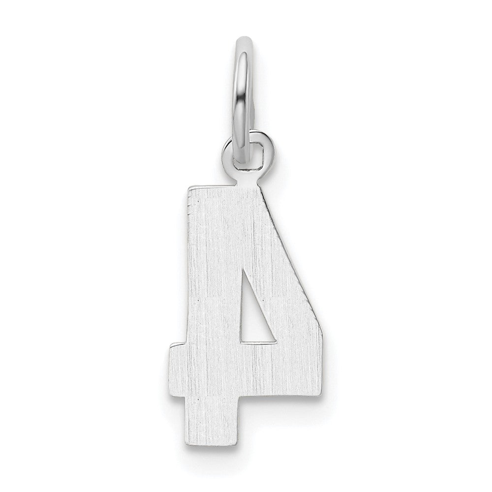 14kw Small Polished Number 4 Charm