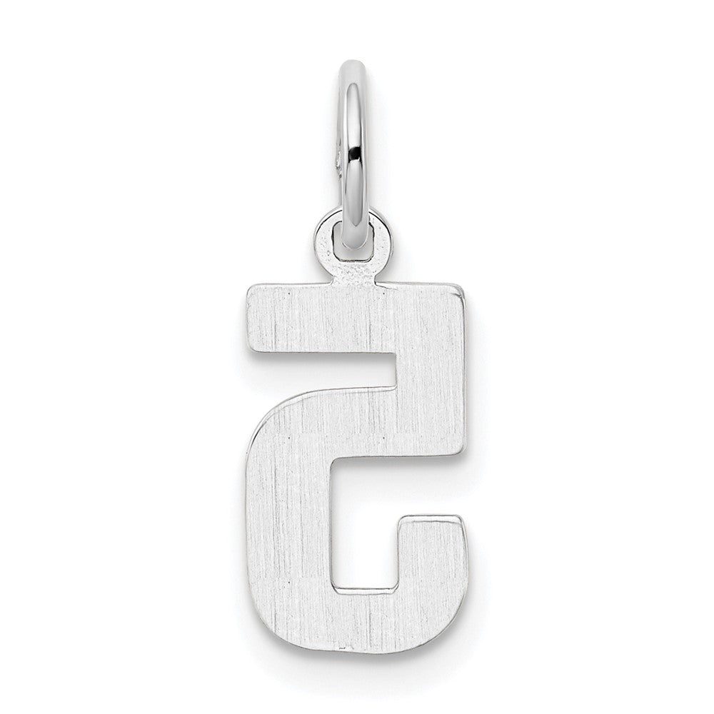 14kw Small Polished Number 5 Charm