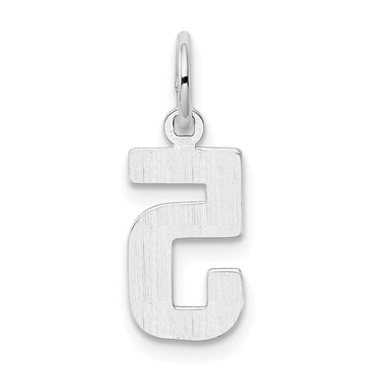 14kw Small Polished Number 5 Charm