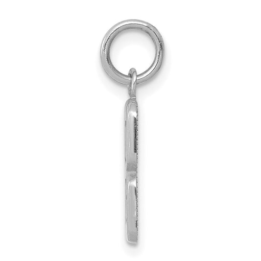 14kw Small Polished Number 8 Charm