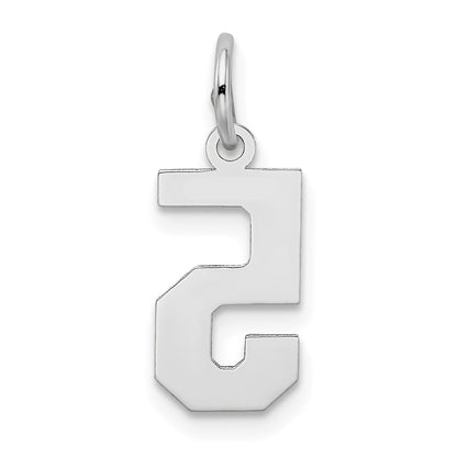 14kw Small Satin Number 5 Charm