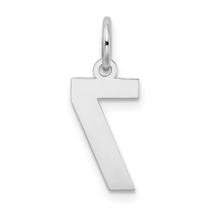 14kw Small Satin Number 7 Charm