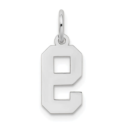 14kw Small Satin Number 9 Charm