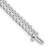 14k White Gold 3mm Round Diamond Tennis Bracelet Mounting