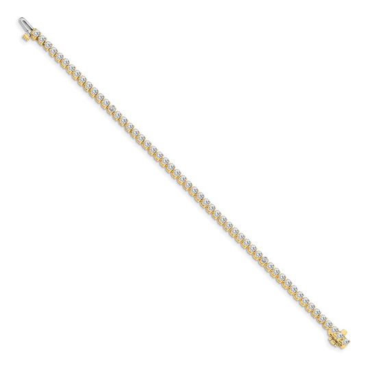 14k 4 1/3 carat Lab Grown Diamond VS/SI+ G+ Complete Tennis Bracelet