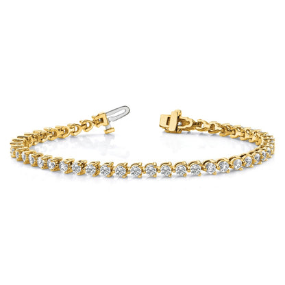 14k 4 1/3 carat Lab Grown Diamond VS/SI+ G+ Complete Tennis Bracelet