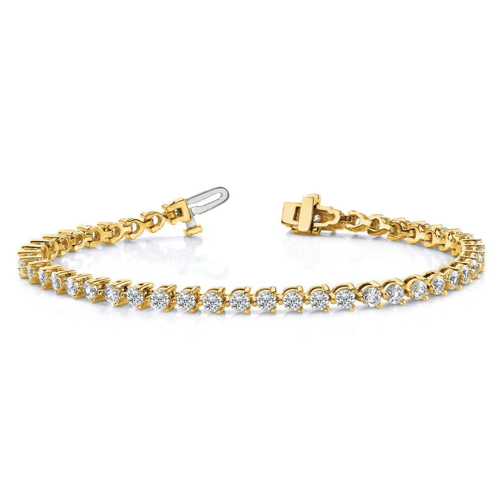 14k 4 3/4 carat Lab Grown Diamond VS/SI+ G+ Complete Tennis Bracelet