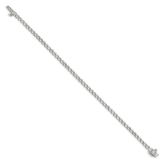 True Origin 14K White Gold 2 3/4 carat Lab Grown Diamond VS+ F+ Complete Tennis Bracelet