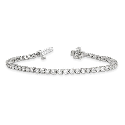 True Origin 14K White Gold 2 3/4 carat Lab Grown Diamond VS+ F+ Complete Tennis Bracelet