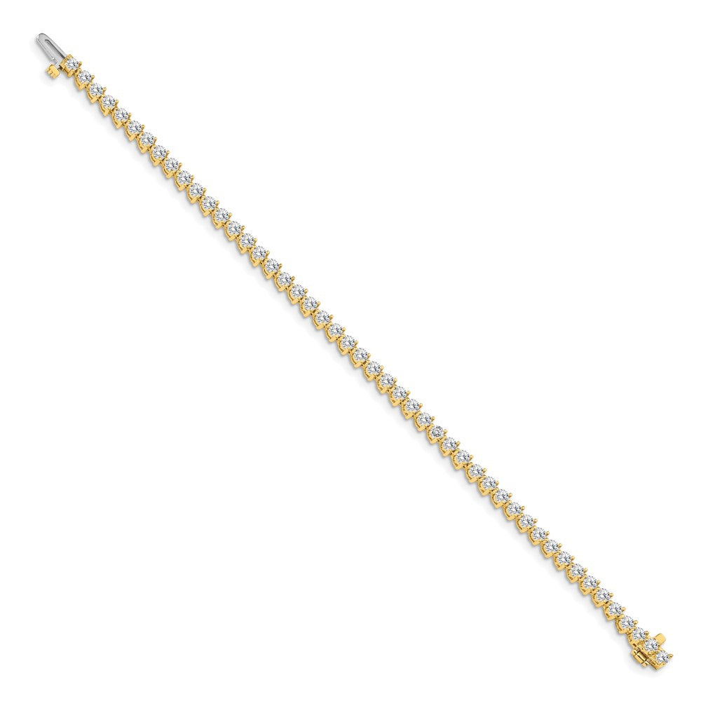 True Origin 14K Yellow Gold 4 1/3 carat Lab Grown Diamond VS+ F+ Complete Tennis Bracelet