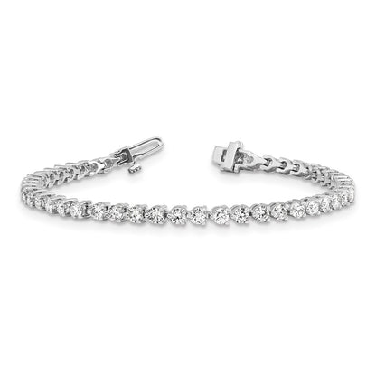 True Origin 14K White Gold 4 3/4 carat Lab Grown Diamond VS+ F+ Complete Tennis Bracelet