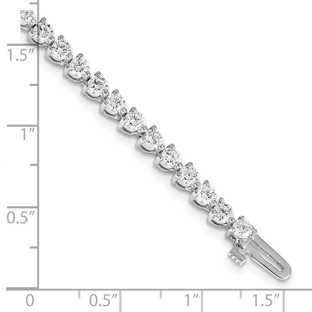 True Origin 14K White Gold 4 3/4 carat Lab Grown Diamond VS+ F+ Complete Tennis Bracelet
