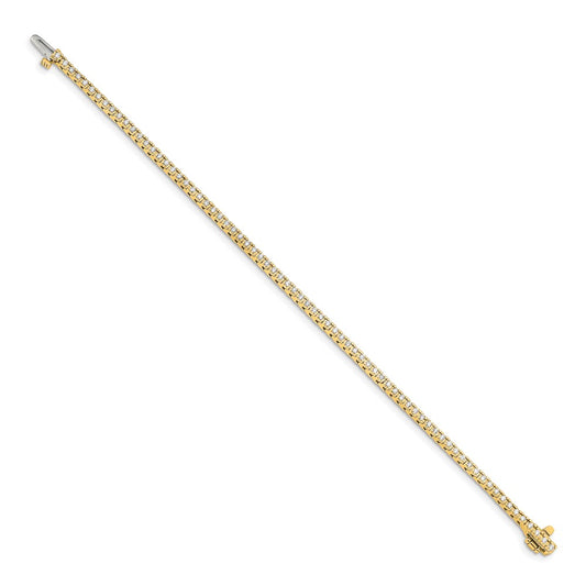 14k 1 1/4 carat Lab Grown Diamond VS/SI+ G+ Complete Round Tennis Bracelet