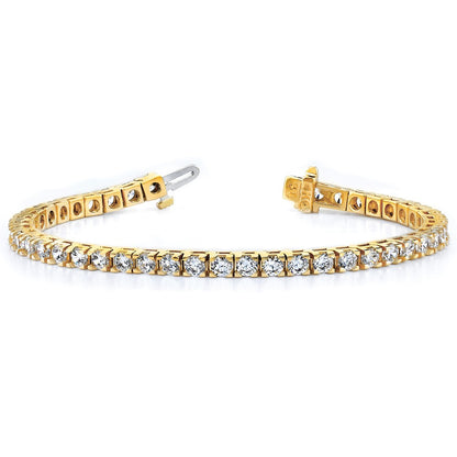 14k 1 1/4 carat Lab Grown Diamond VS/SI+ G+ Complete Round Tennis Bracelet