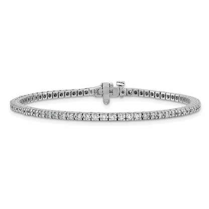True Origin 14K White Gold 1 1/4 carat Lab Grown Diamond VS+ F+ Complete Tennis Bracelet