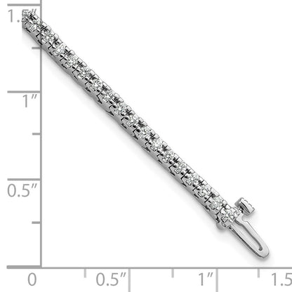 14k White Gold 1 1/4 carat Lab Grown Diamond VS/SI+ G+ Complete Round Tennis Bracelet