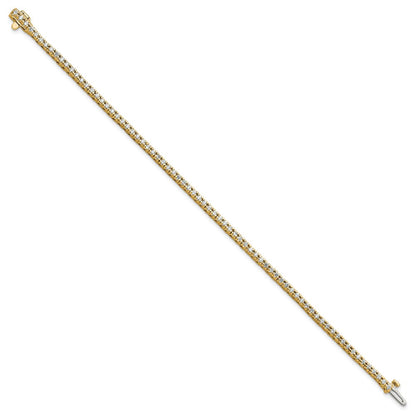 True Origin 14K Yellow Gold 1 1/4 carat Lab Grown Diamond VS+ F+ Complete Tennis Bracelet