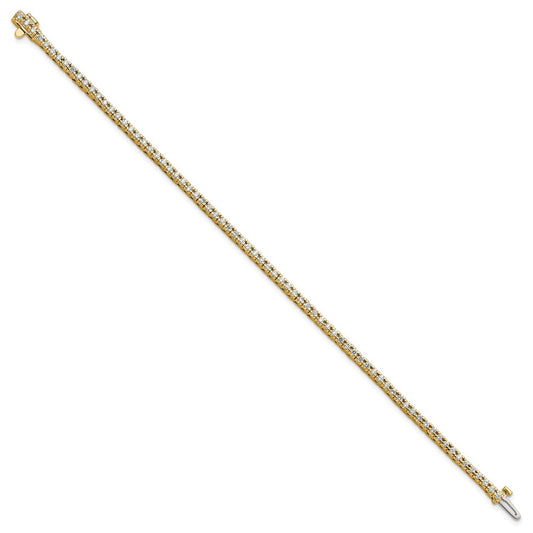 True Origin 14K Yellow Gold 1 1/4 carat Lab Grown Diamond VS+ F+ Complete Tennis Bracelet